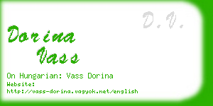 dorina vass business card